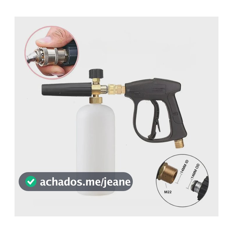 Kit Snow Foam Canhão De Espuma + Pistola C/ Bicos Wap