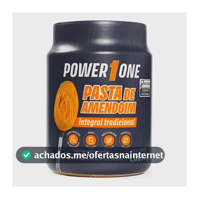 Pasta De Amendoim Power One 1kg Integral Natural