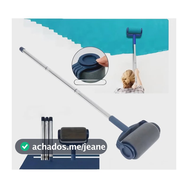Kit Pincel Rolo De Pintura De Pintura De Paredes+72 Cm Cabo