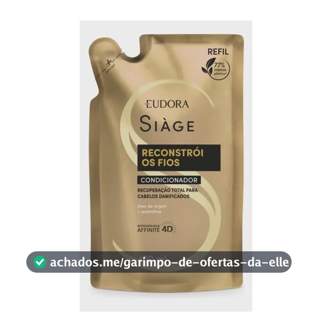 Refil Condicionador Siàge Reconstrói Os Fios 400ml - Eudora
