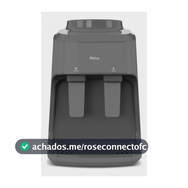 Bebedouro De Mesa Água Natural E Gelada Bivolt Philco Pbe15c Cinza-escuro
