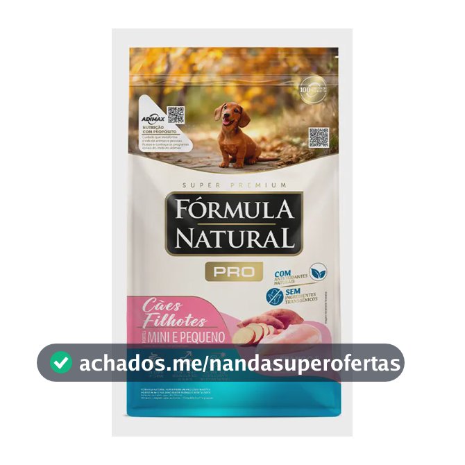 Ração Seca Fórmula Natural Pró Cães Filhotes Mini Pequeno Frango Batata Doce 2,5kg