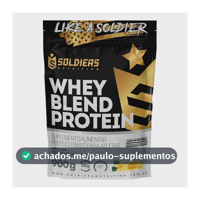 Whey Blend Protein Concent / Isolado 900g-soldiers Nutrition Sabor Baunilha