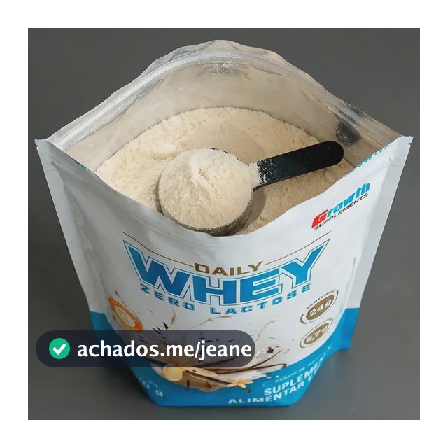 Daily Whey Protein Zero Lactose 800g Growth Supplements Baunilha