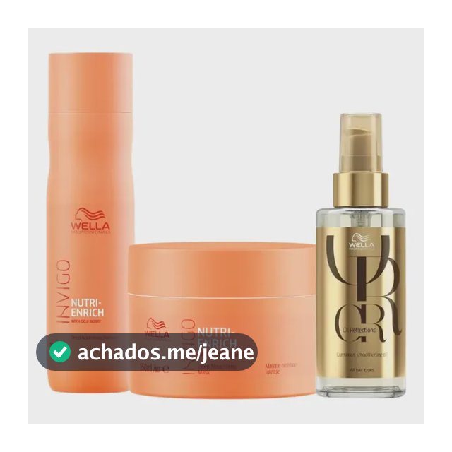 Kit Wella Nutri-enrich Sh 250ml + Masc 150ml + Óleo 100ml