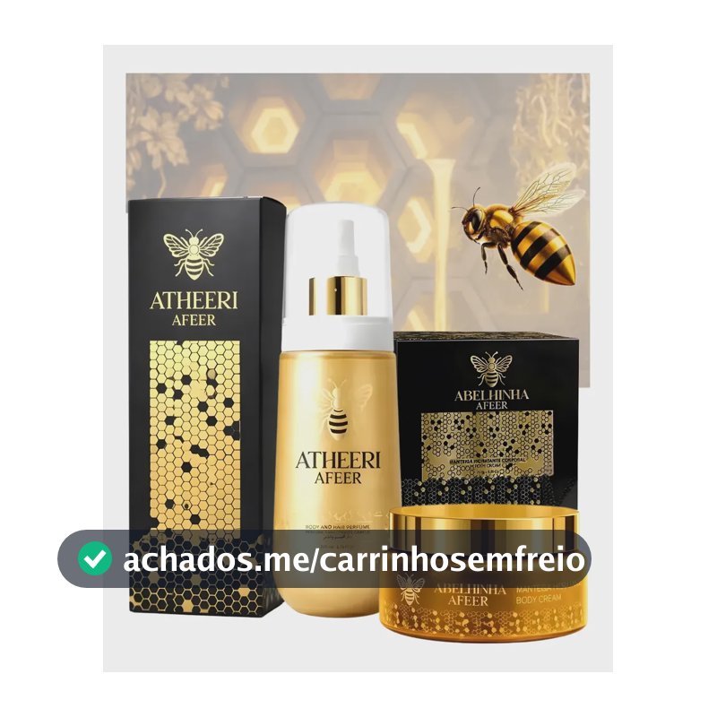 Kit Body Splash Perfume Abelhinha Afeer + Manteiga Corporal