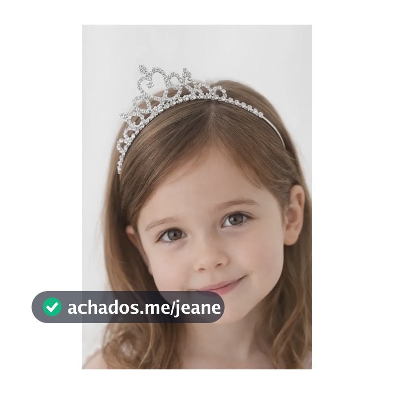 Tiara Coroa Strass Princesa Daminha Casamento Pronta Entrega Prateado Princesa Metal E Strass Casamento,aniversário 1 Ano,festa,daminha,noiva