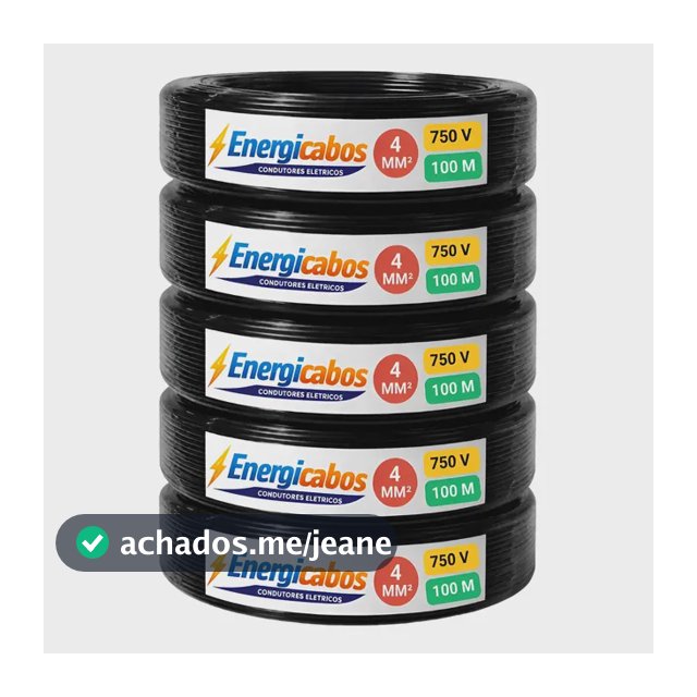 Cabo Flexível 4mm Rolo 100m  Unipolar 750v