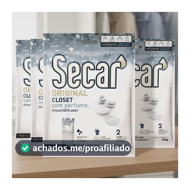 Kit 6 Anti Mofo Secar Orginal Closet 250g Armario Roupa Casa Sem Perfume