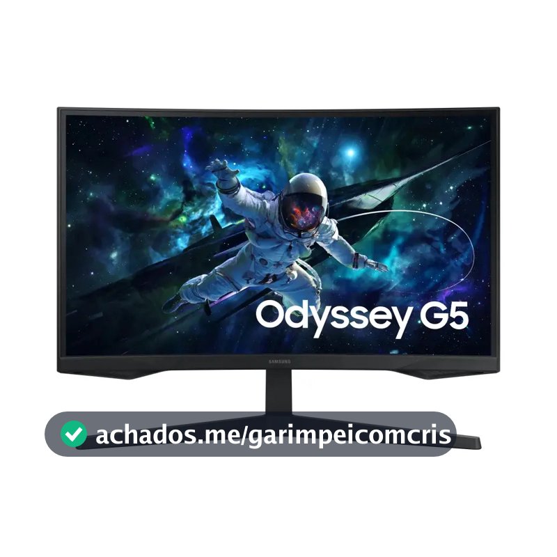 Monitor Gamer Samsung Odyssey G5, 27 , Qhd, 165hz Cor Preto