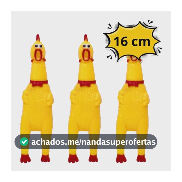 3 Brinquedos Pet Mordedor Frango Galinha De Borracha Pequeno