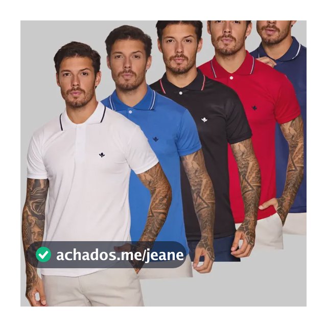 Kit 5 Camisas Camiseta Gola Polo Masculina Premium Basica