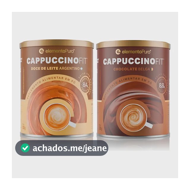 Kit 2 Cappuccino Fit Proteico C Whey Protein E Colágeno 200g