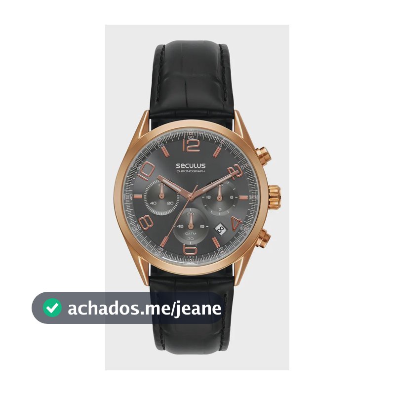 Relógio Masculino Social Seculus Dourado 77308gpsvrc3
