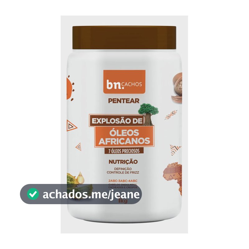 Creme de Pentear Explosão de Óleos Africanos 1Kg | bn.Cachos