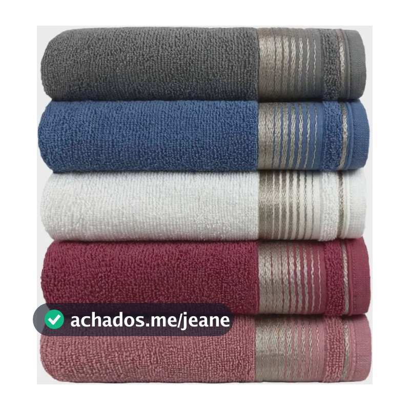 Kit 5 Toalhas Banho Banhão Gigante Luxo Berlim 75x150cm