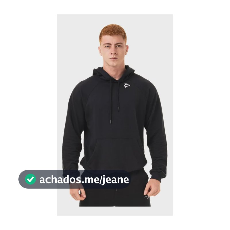 Casaco Moletom Preto New Lupus Inverno Alpha M Preto Liso