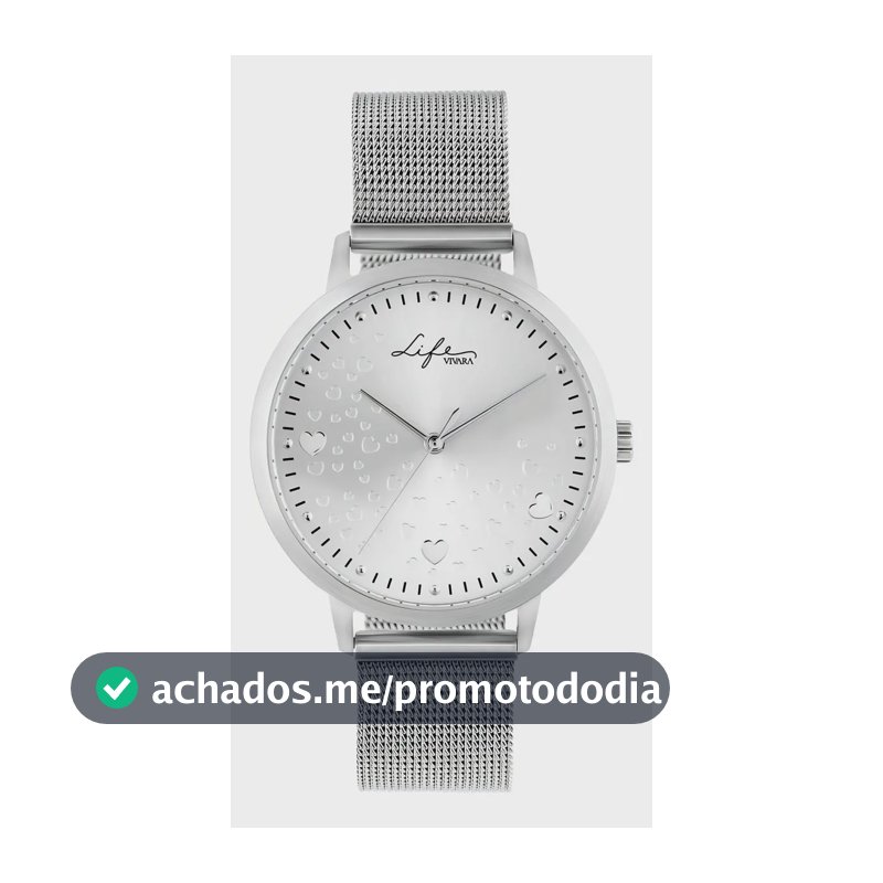 Relógio Life Amor Feminino Aço Prateado