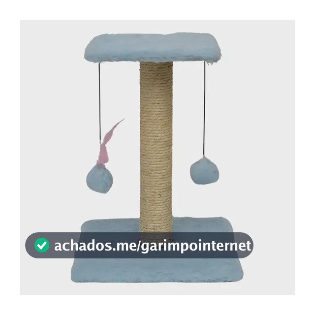 Arranhador Duas Bases Gatos Poste Sisal Brinquedo Pena Pet