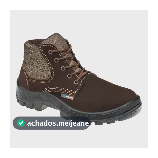 Bota Botina De Segurança Coturno Nobuck Marluvas Epi Com Ca