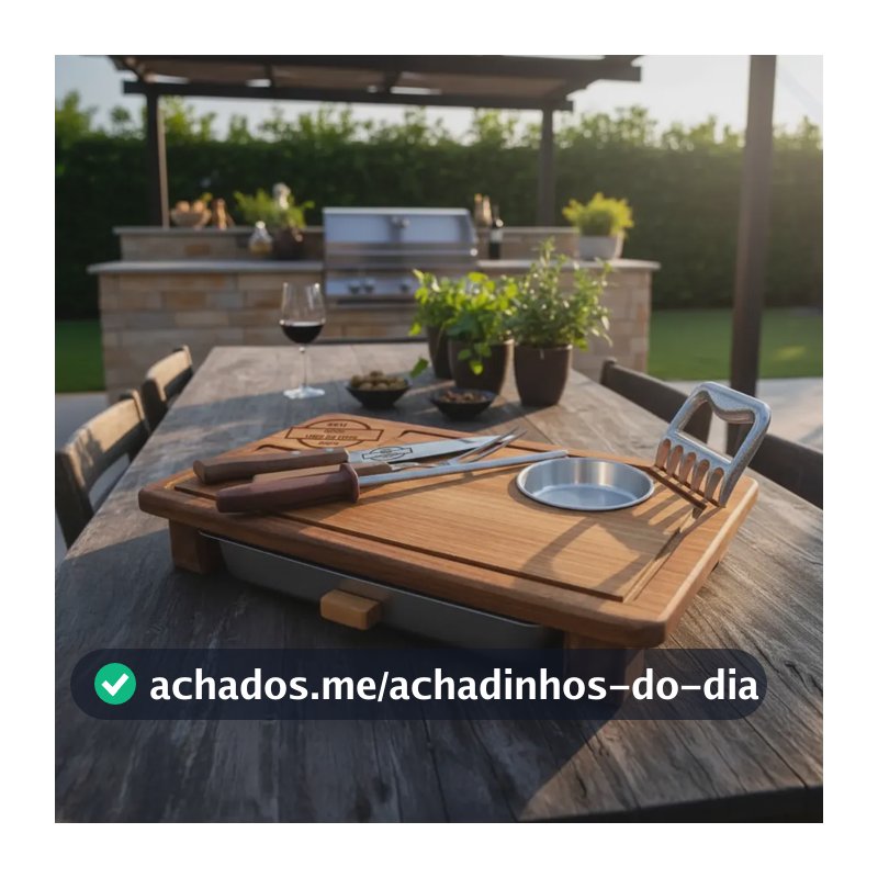 Kit Churrasco Tramontina Com Tábua Inteligente Personalizado