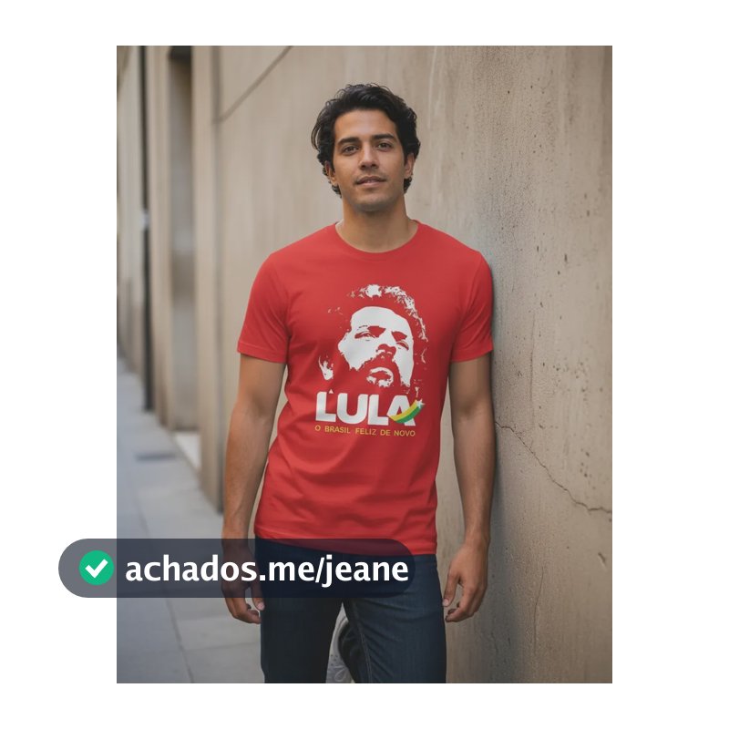 Camiseta Lula Presidente 2026 Camisa 100% Algodão Vermelho M