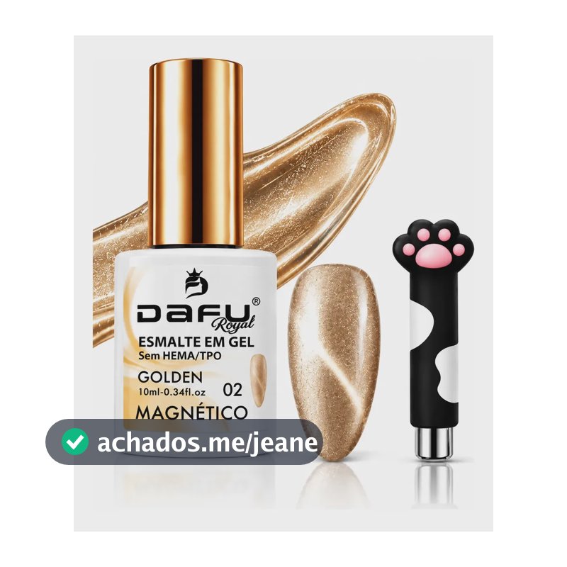 Esmalte Gel Magnético Dafu Golden Aura 10ml Com Ímã Uv Led Aura_02
