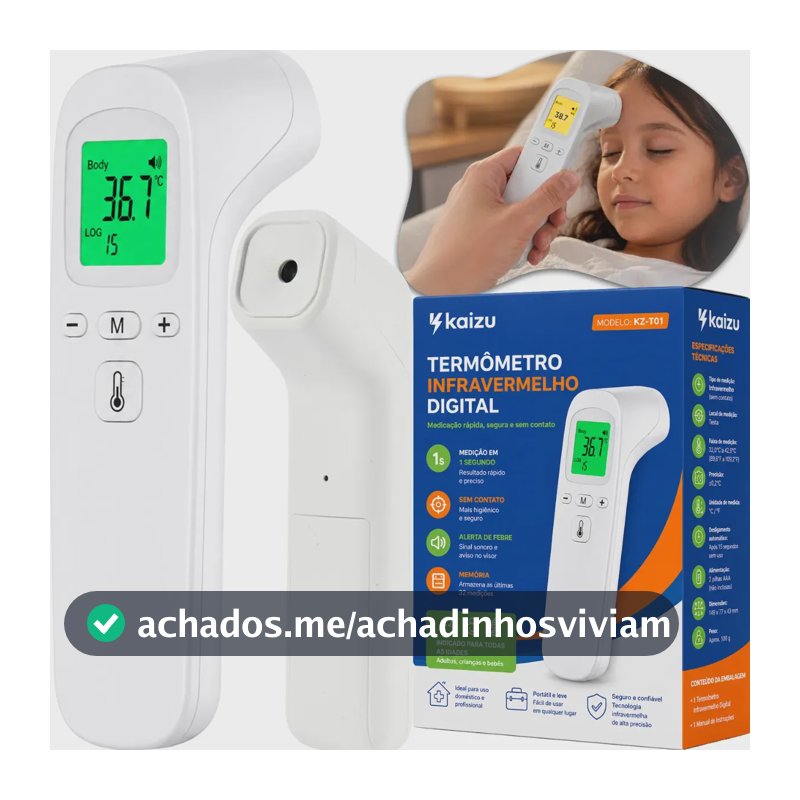 Termômetro Infravermelho Testa Sem Contato Digital Febre Infantil Adulto Medição Rápida Alta Precisão Display Lcd Memória Sensor