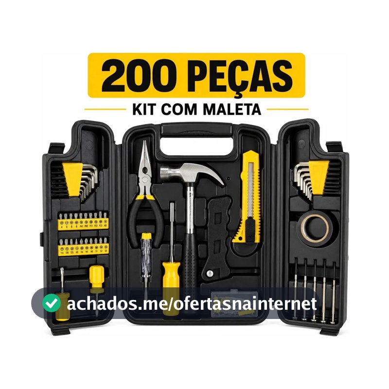 Jogo De Ferramentas 200 Peças - Profissional - Titanium