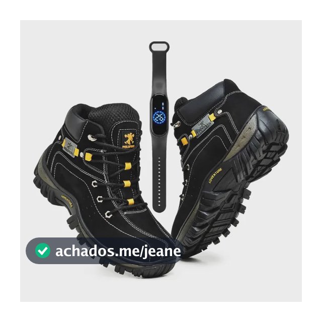 Bota Adventure Para Trabalho Coturno Tênis Relógio Digital