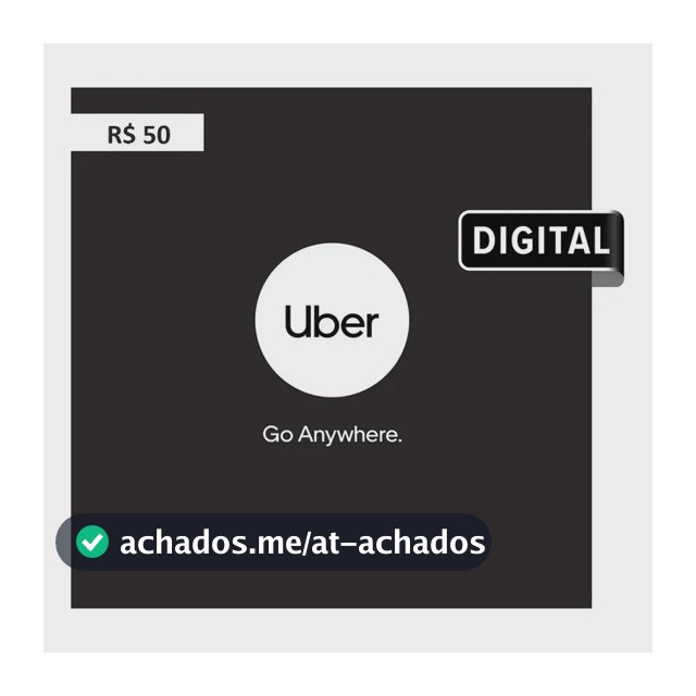 Uber Gift Card R$50 (Digital)
