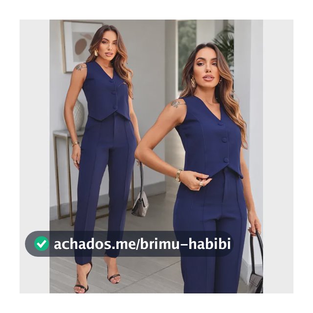 Conjunto  Feminino Social Calça + Colet Elegante Alfaiataria