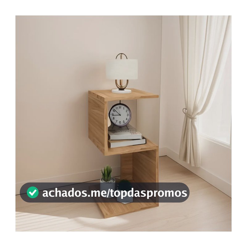 Mesa De Cabeceira Nicho De Mdp Mesinha Quarto Sala Decoração Brovália Marrom