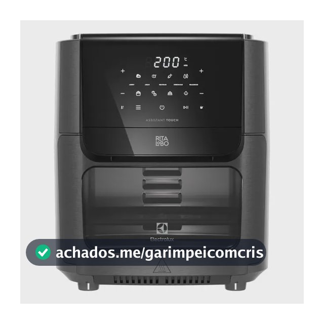 Air Fryer Forno 5 em 1 12L 1700W Digital 1 Bandeja Antiaderente 5 modos preparo 7 Receitas Programadas Aviso Sonoro Fritadeira Elétrica sem Óleo Forno Bancada Electrolux EAF85 Grafite