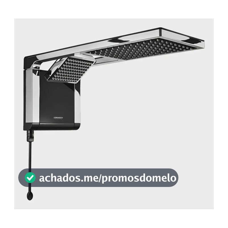 Chuveiro Elétrico Lorenzetti Acqua Ultra Duo Preto Cromado Preto 220v