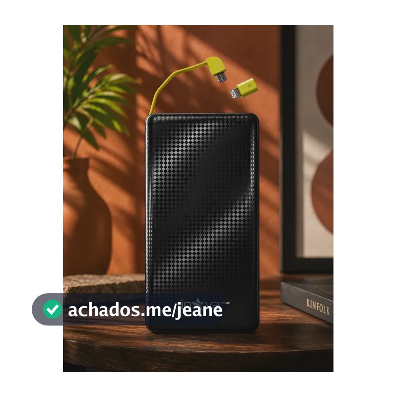 Carregador Portátil Celular 10000 Mah Power Bank Bateria Usb Preto