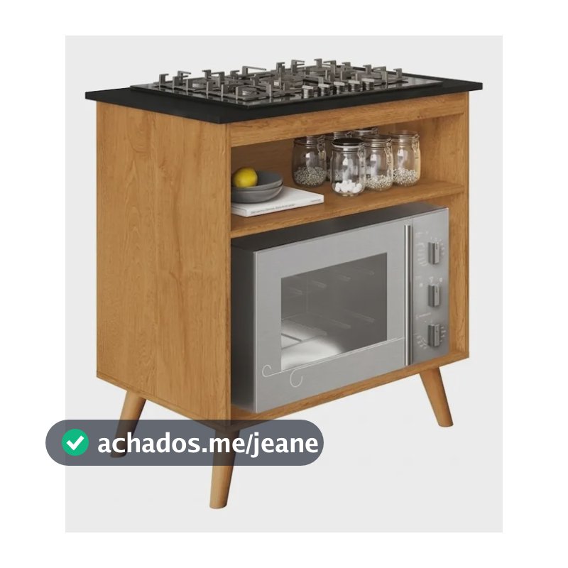 Balcão Para Cooktop 4 E 5 Bocas Parma Nature