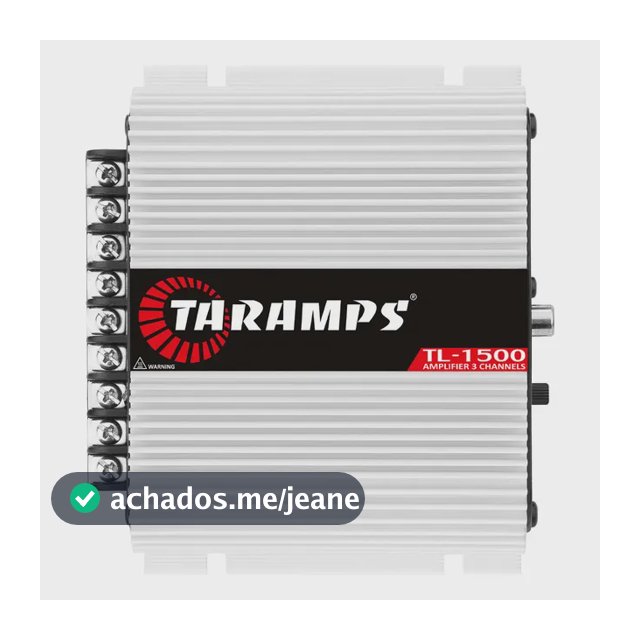 Módulo Amplificador Taramps TL 1500 Digital, 3 Canais e 390W RMS
