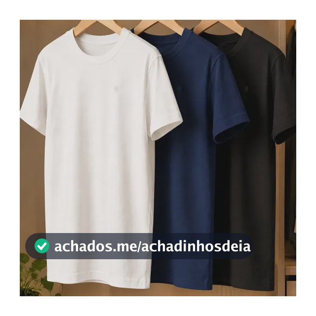 Kit 3 Camisetas Masculinas Algodão Polo Wear