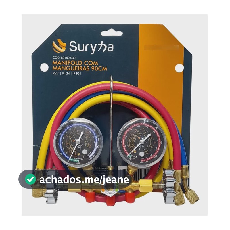 Conjunto Manifold R22 R134 R404 Mangueira 90 Suryha 80150030