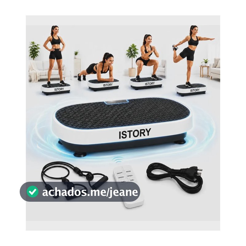 Plataforma Vibratória 199 Níveis Controle Remoto Bluetooth Branco 110v/220v