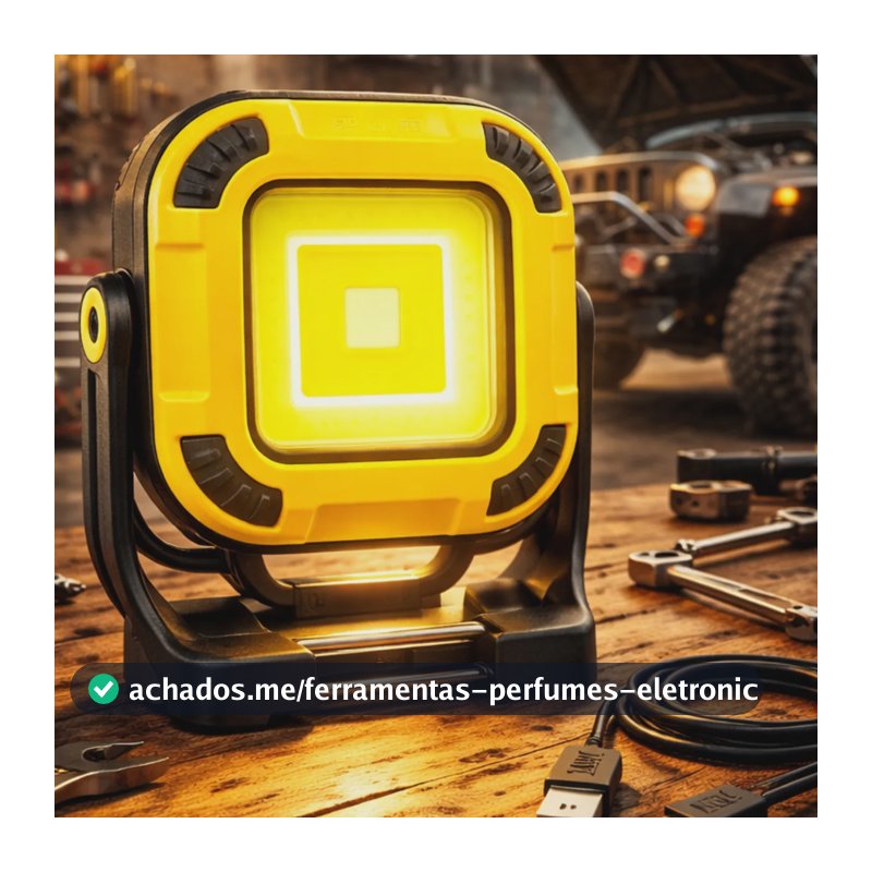 Lanterna Trabalho Portátil Luz Camping Barraca Lampião Led Amarelo Usb