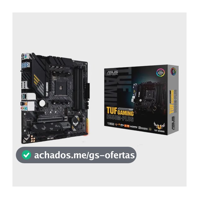 Placa Mãe Asus Tuf Gaming B550m-plus Ddr4 Amd Am4 Matx Rgb Preto
