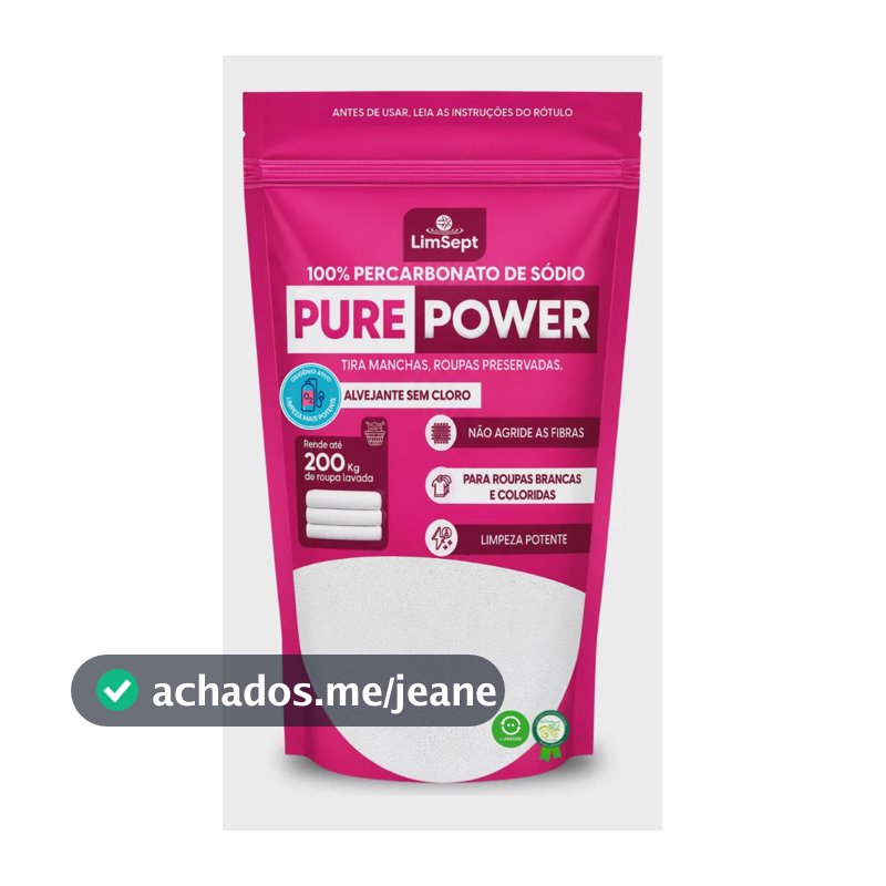 Percarbonato De Sódio 100% Tira Manchas 1kg Limsept Refil