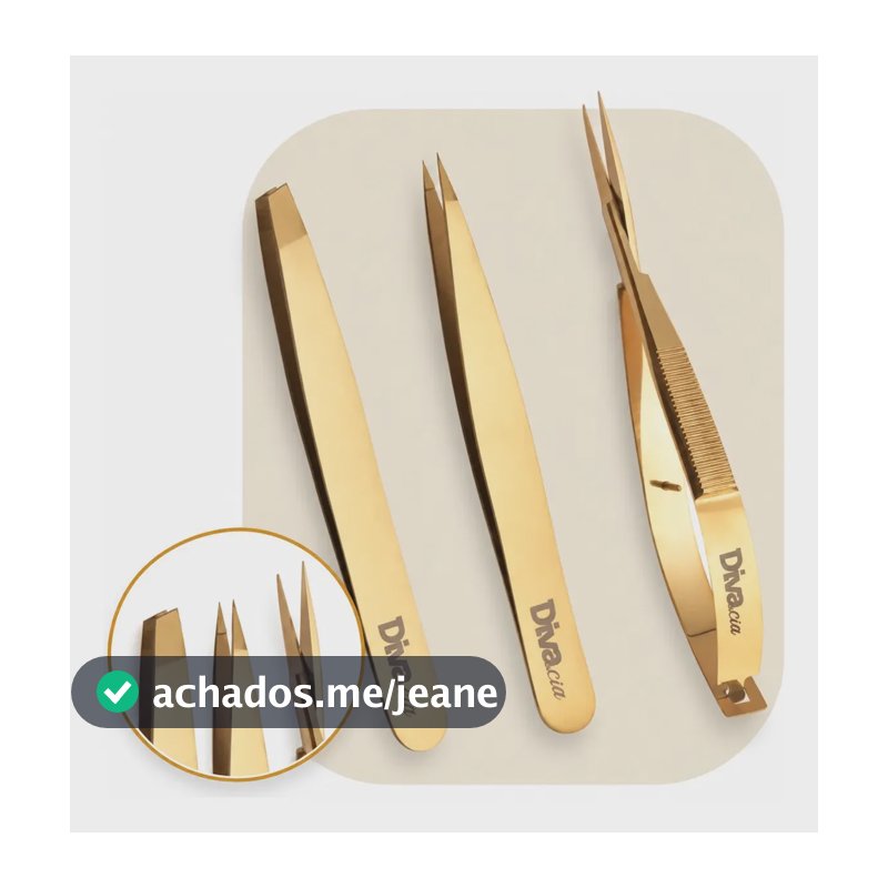 Kit Profissional Pinças Design De Sobrancelhas Alta Precisão