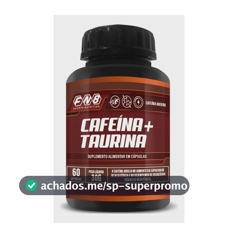 Fnb Cafeína E Taurina 60 Cápsulas - Flora Nativa Sem Sabor