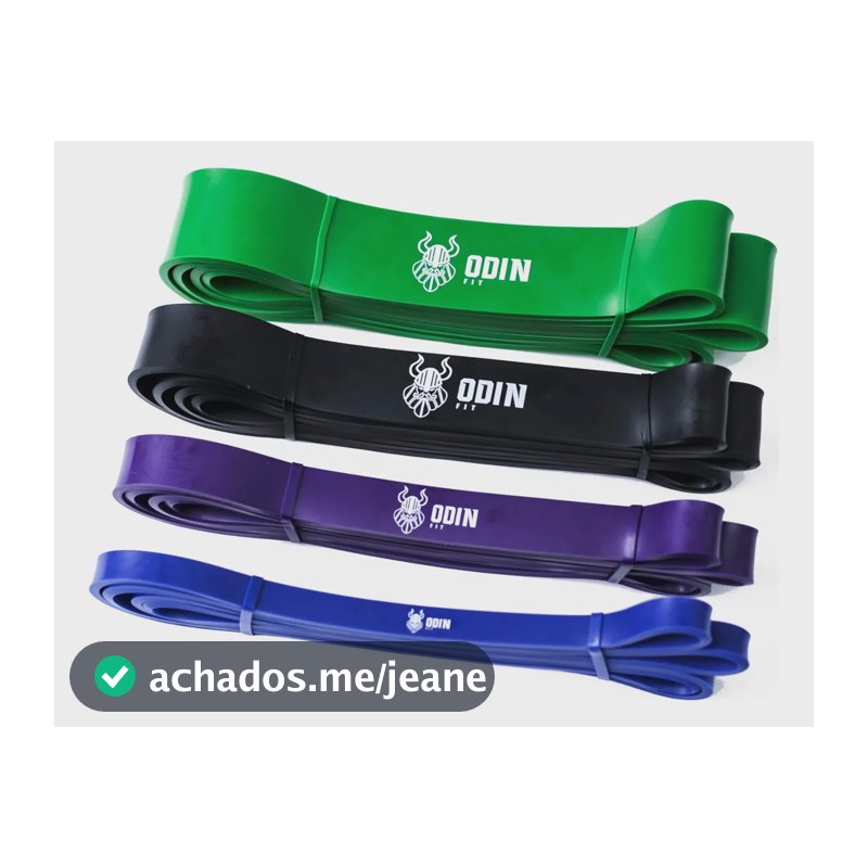 Kit Super Band 4 Intensidades Odin Fit Elasticos Power Band Treino