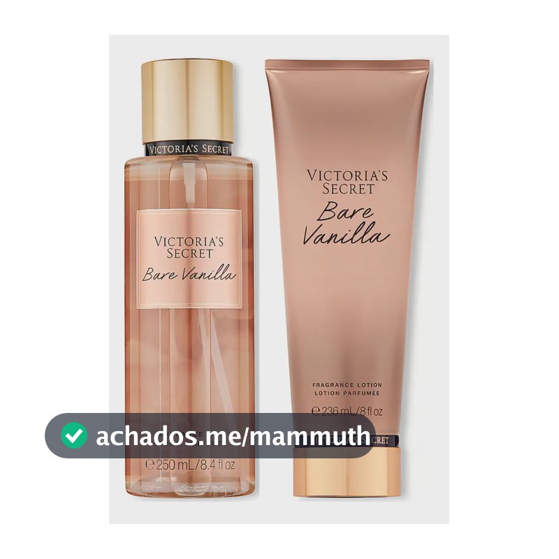 Kit Bare Vanilla Body Splash + Body Lotion Victoria's Secret Fragrância Baunilha