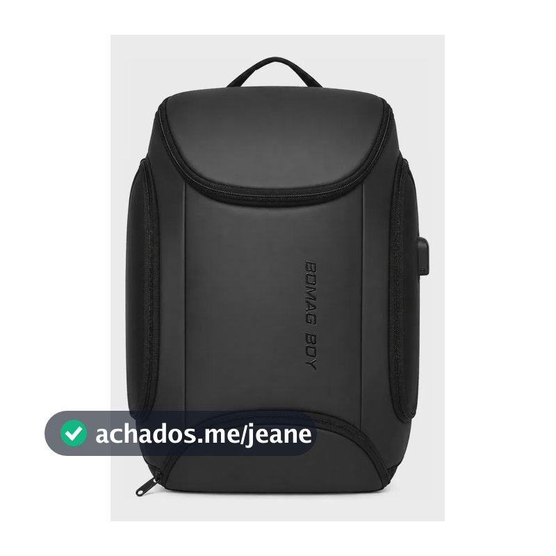 Mochila Moto Ziper Com Senha Usb Notebook Viagem Antifurto Preto