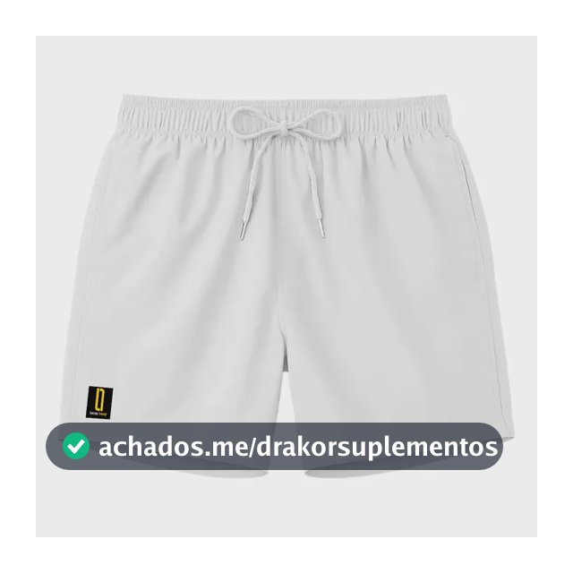 Short Tectel Bermuda Mauricinho Masculino Moda Praia Verão Branco M